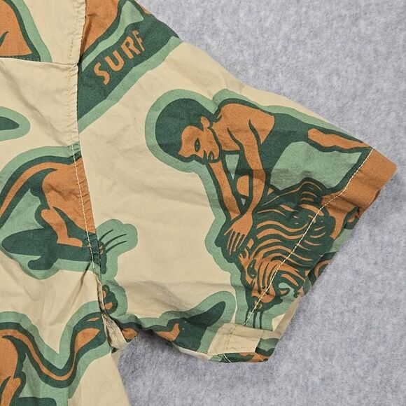 Vans X Mami Wata Shirt Men Small Beige Button Up Classic Fit African Surf - Picture 6 of 12